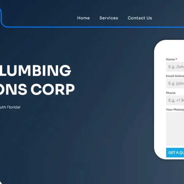 Total Plumbing Solutions website design 1