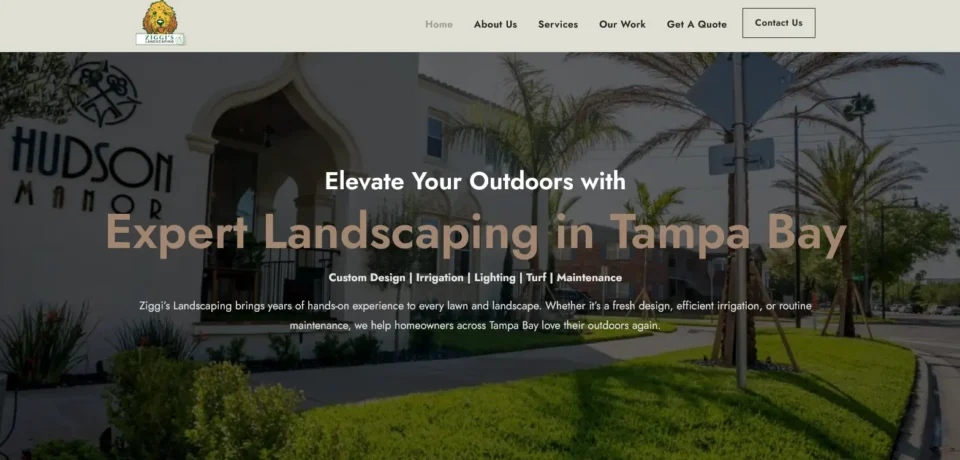 Ziggi's Landscaping – Best Landscaping Company website design